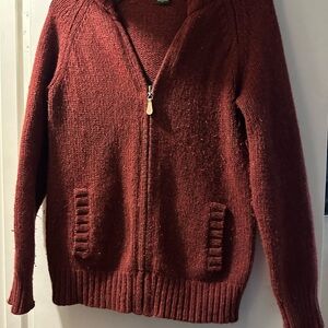 Eddie Bauer Women's Deep Red Knit Cardigan